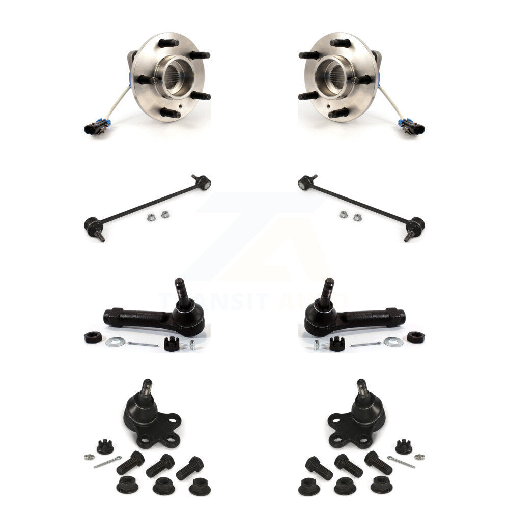 Hub Bearing Lower Ball Joint Outer Tie Rod & Link Front Kit For Pontiac Montana