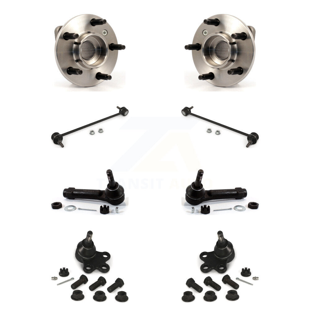 Hub Bearing Lower Ball Joint Outer Tie Rod & Link Front Kit For Pontiac Montana