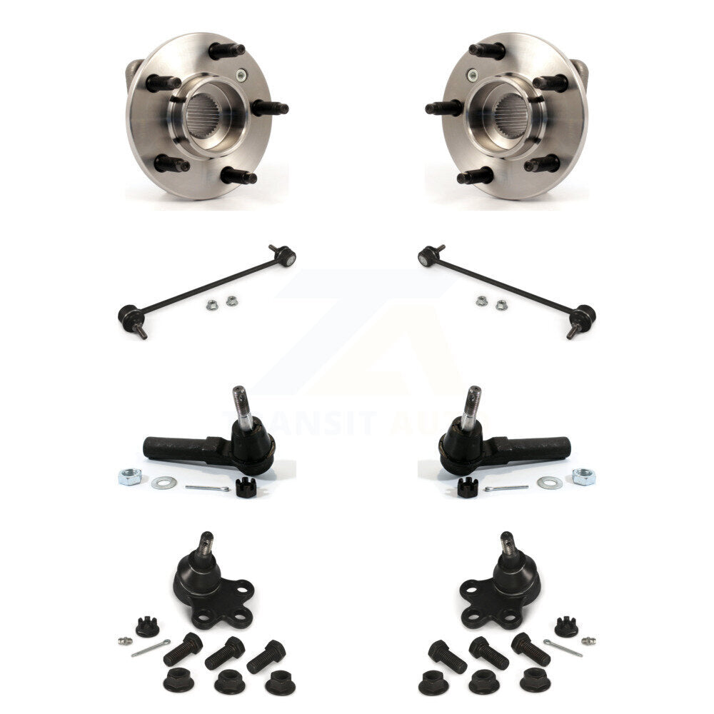 Hub Bearing Lower Ball Joint Outer Tie Rod Link Front Kit For Pontiac Grand Prix