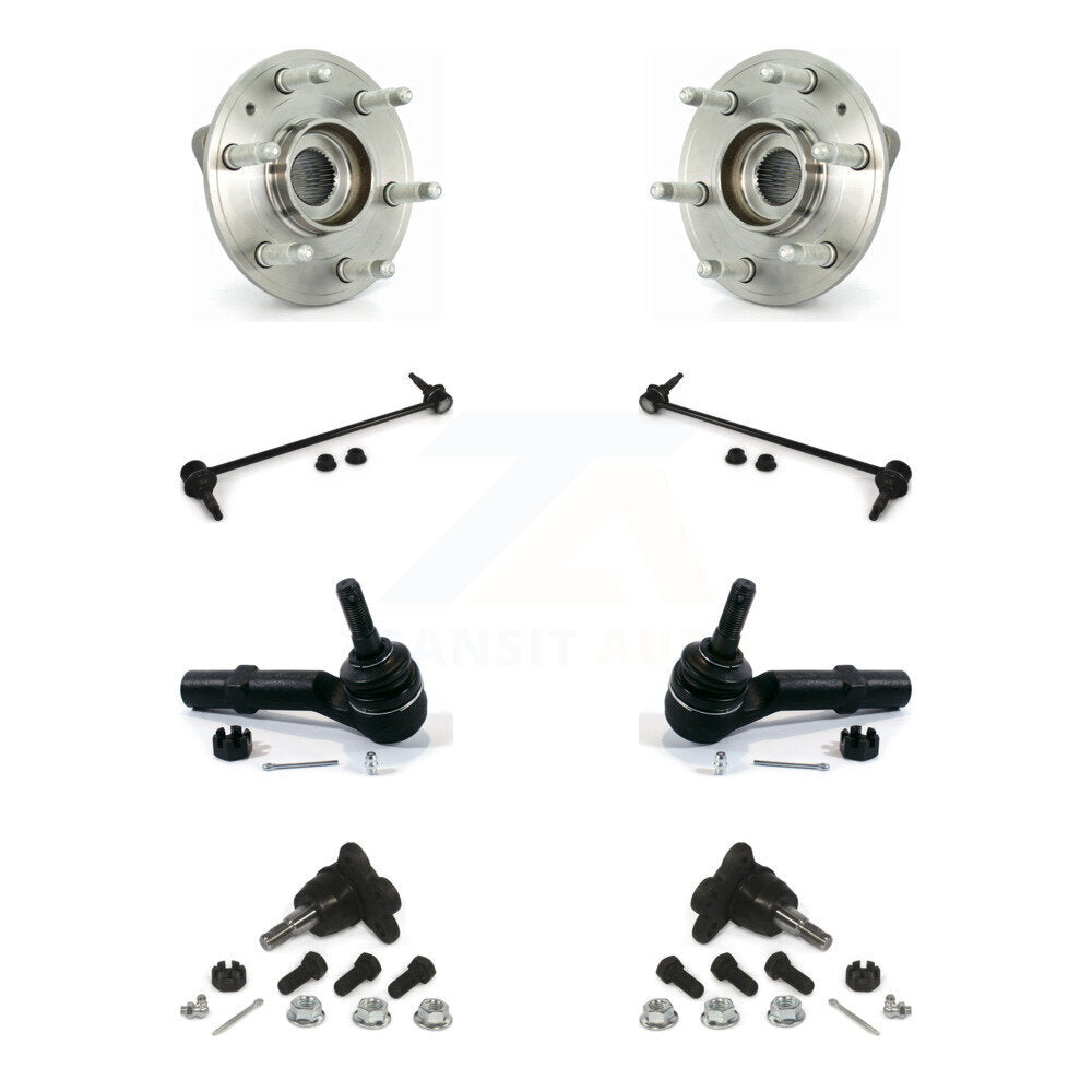 Hub Bearing Lower Ball Joint Outer Tie Rod & Link Front Kit For GMC Acadia Buick