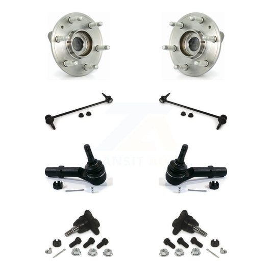 Hub Bearing Lower Ball Joint Outer Tie Rod & Link Front Kit For GMC Acadia Buick