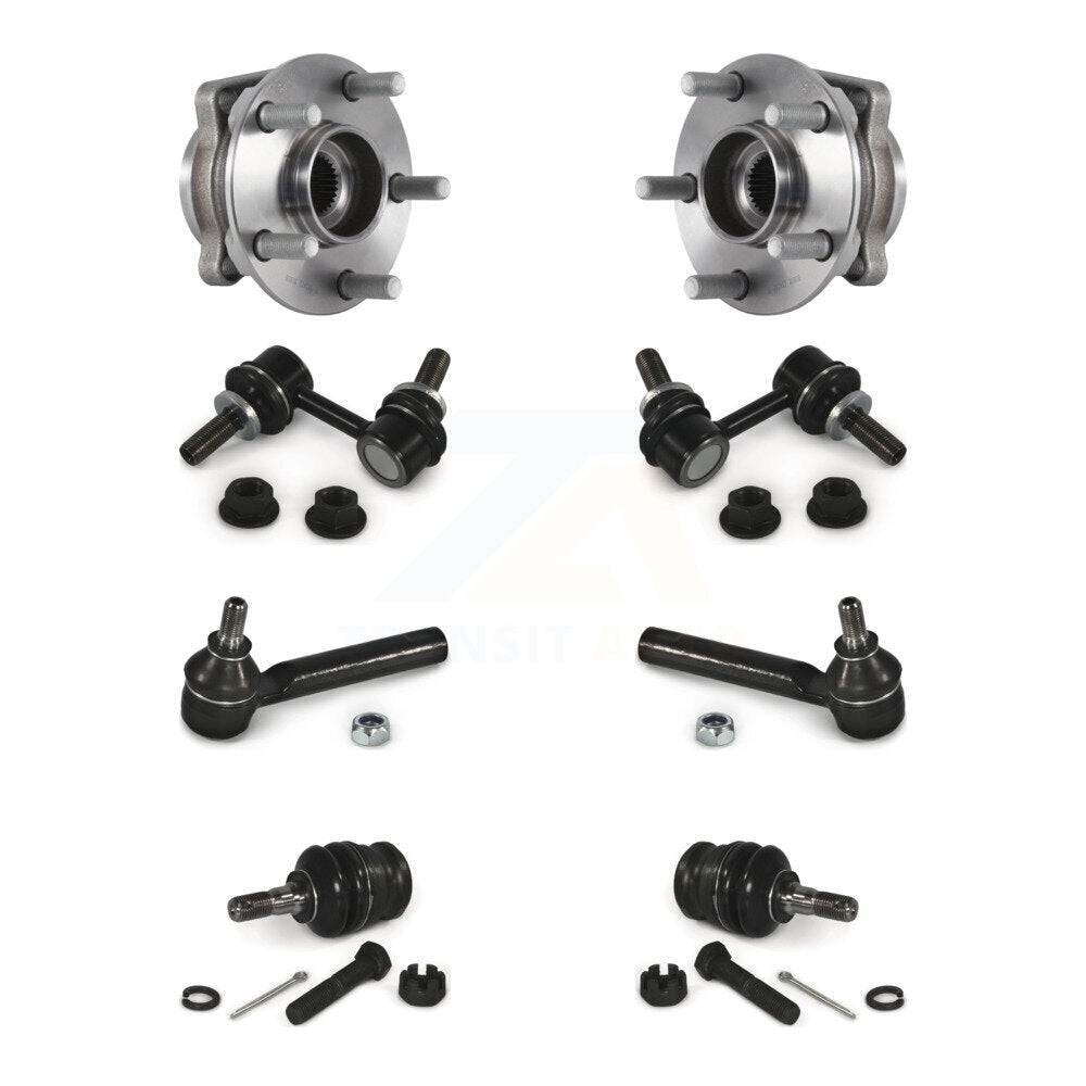 Hub Bearing Lower Ball Joint Outer Tie Rod Link Front Kit For Subaru Forester XV