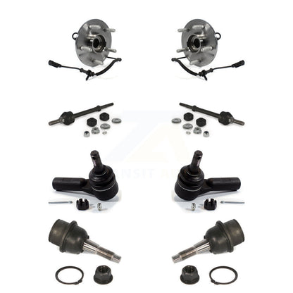 Hub Bearing Lower Ball Joint Outer Tie Rod Link Front Kit For 2012 Ram 1500 4WD
