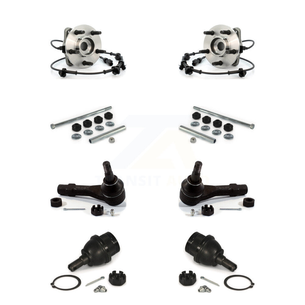 Hub Bearing Lower Ball Joint Outer Tie Rod Link Front Kit For Ford Ranger Mazda
