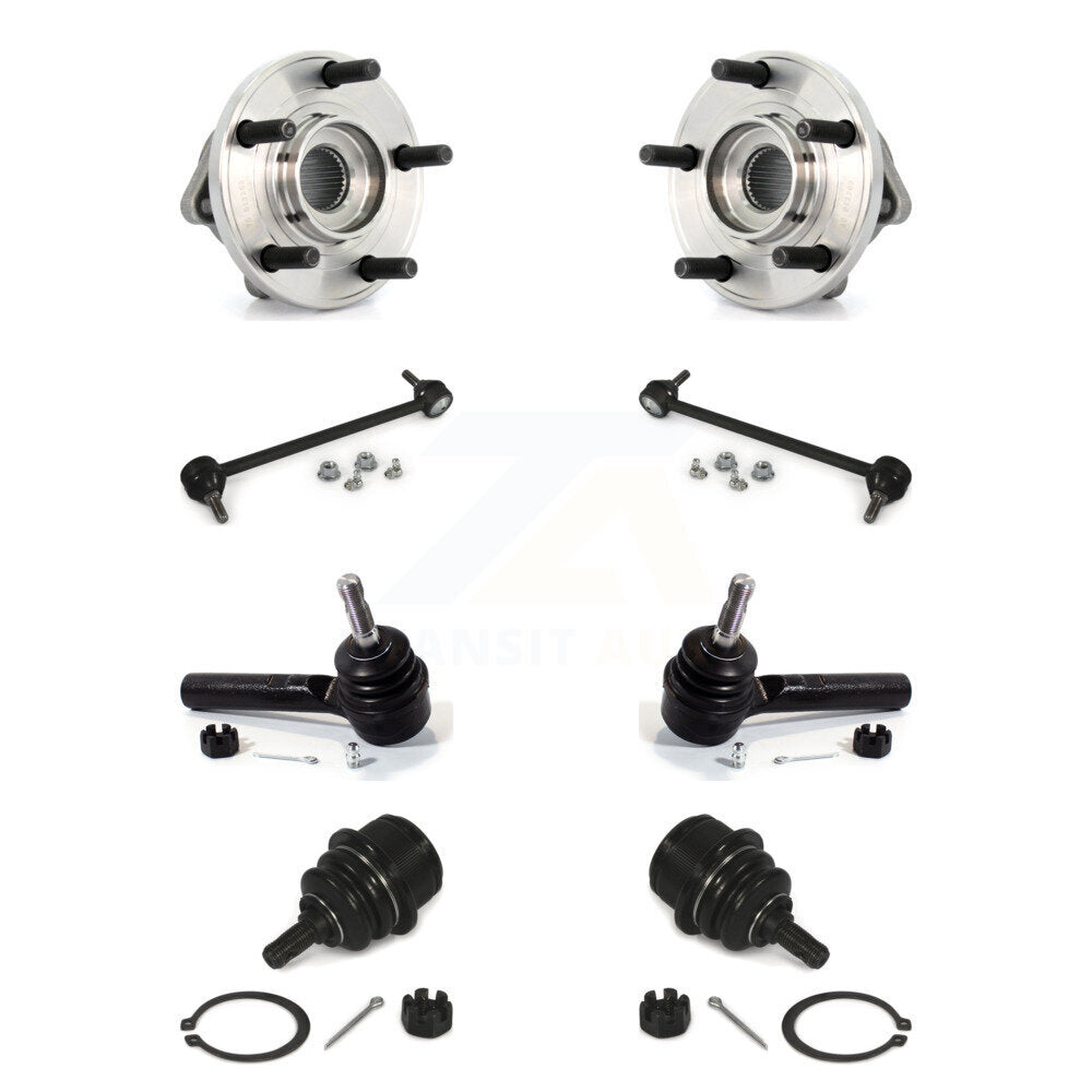 Hub Bearing Lower Ball Joint Outer Tie Rod Link Front Kit For Chrysler 200 Dodge