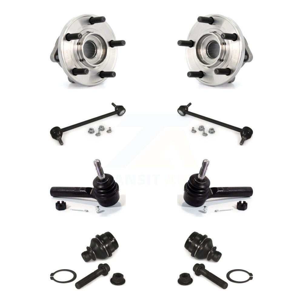 Hub Bearing Lower Ball Joint Outer Tie Rod Link Front Kit For 2009 Dodge Caliber
