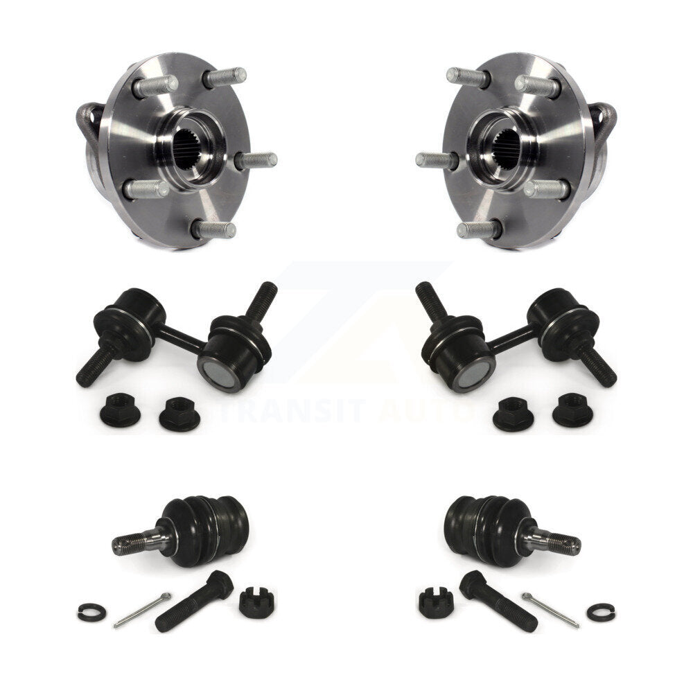 Hub Bearing Lower Ball Joint Sway Bar Link Front Kit For Subaru Impreza WRX STI