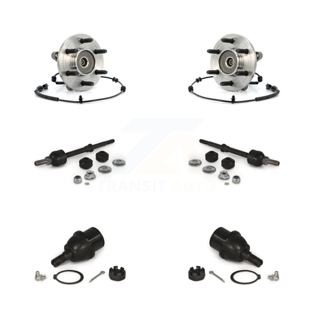Hub Bearing Lower Ball Joint & Link Front Kit For Ford F-150 Lincoln Mark LT 4WD