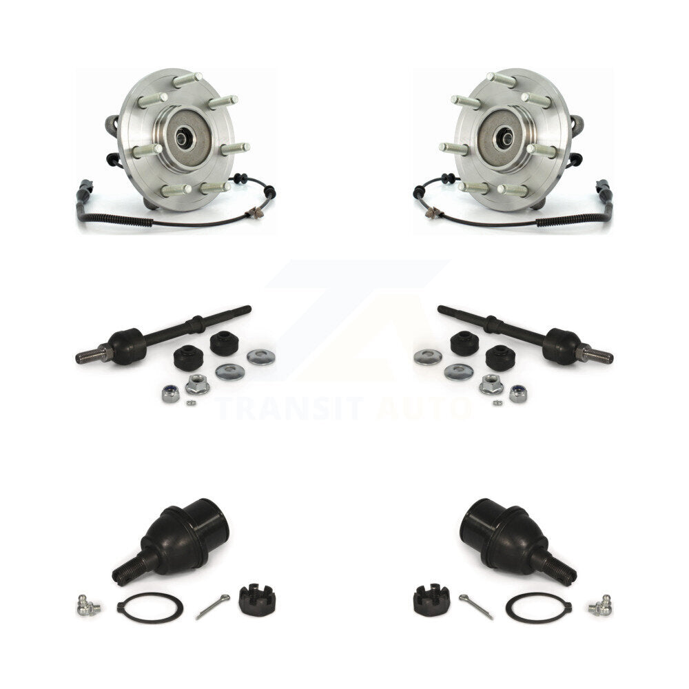 Hub Bearing Lower Ball Joint & Link Front Kit For Ford F-150 Lincoln Mark LT 4WD
