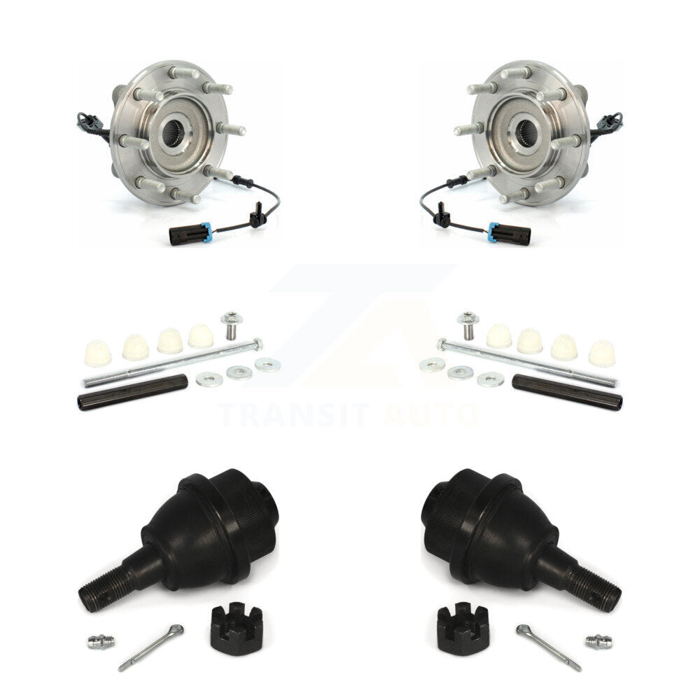 Hub Bearing Lower Ball Joint And Link Front Kit For GMC Sierra 3500 HD Chevrolet