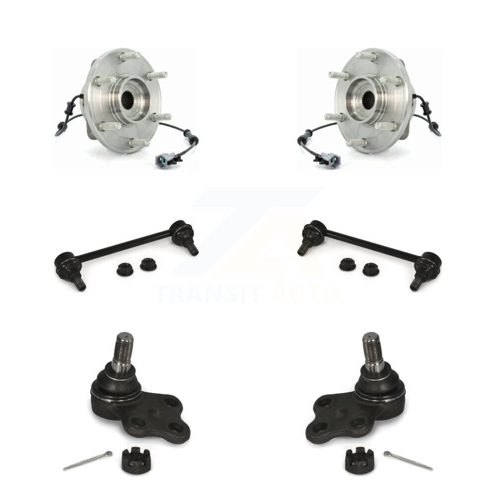 Hub Bearing Lower Ball Joint And Link Front Kit For 2004 Nissan Pathfinder LE SE