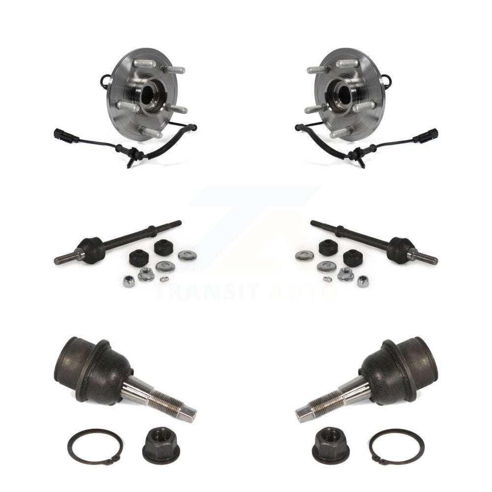 Hub Bearing Lower Ball Joint & Sway Bar Link Front Kit For Ram 1500 Classic 4WD