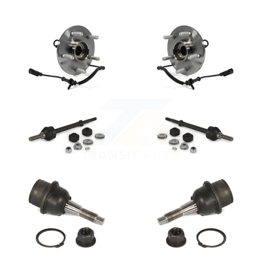 Hub Bearing Lower Ball Joint & Sway Bar Link Front Kit For Ram 1500 Classic 4WD