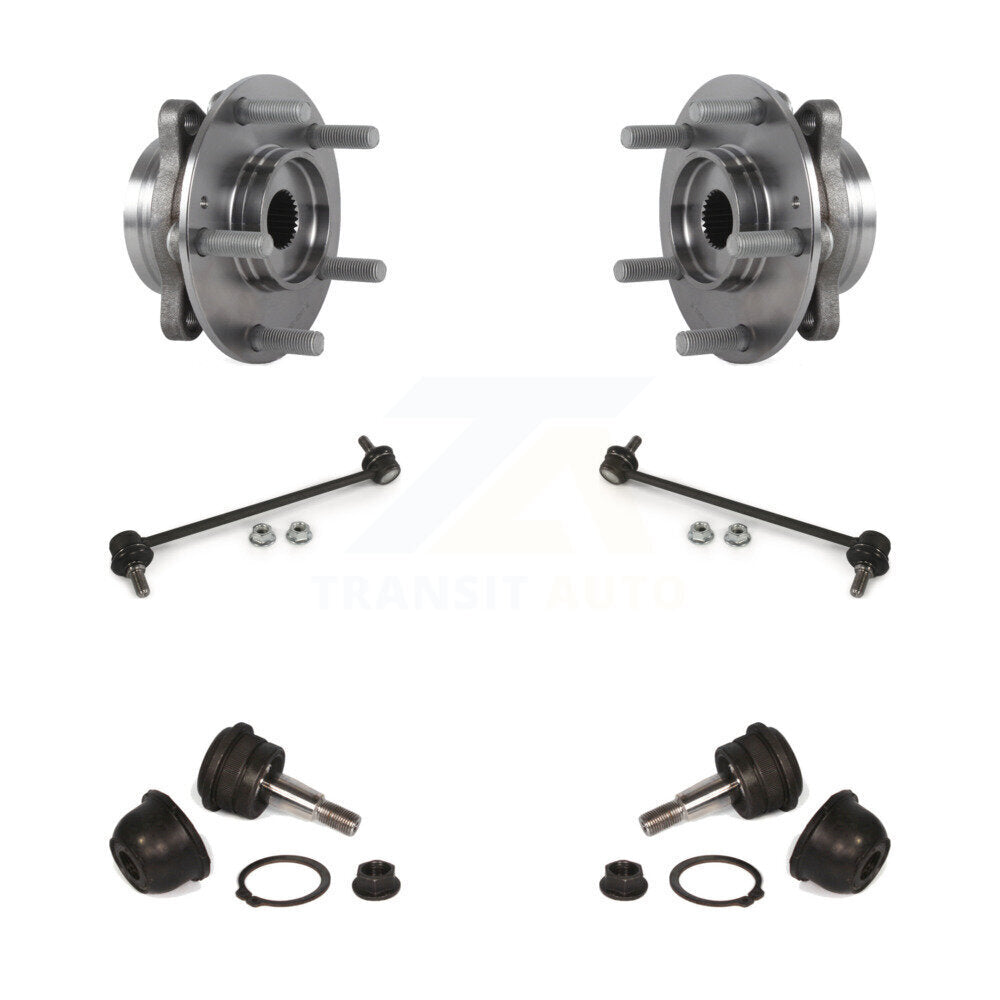 Hub Bearing Lower Ball Joint Sway Bar Link Front Kit For 2017 Hyundai Elantra GT