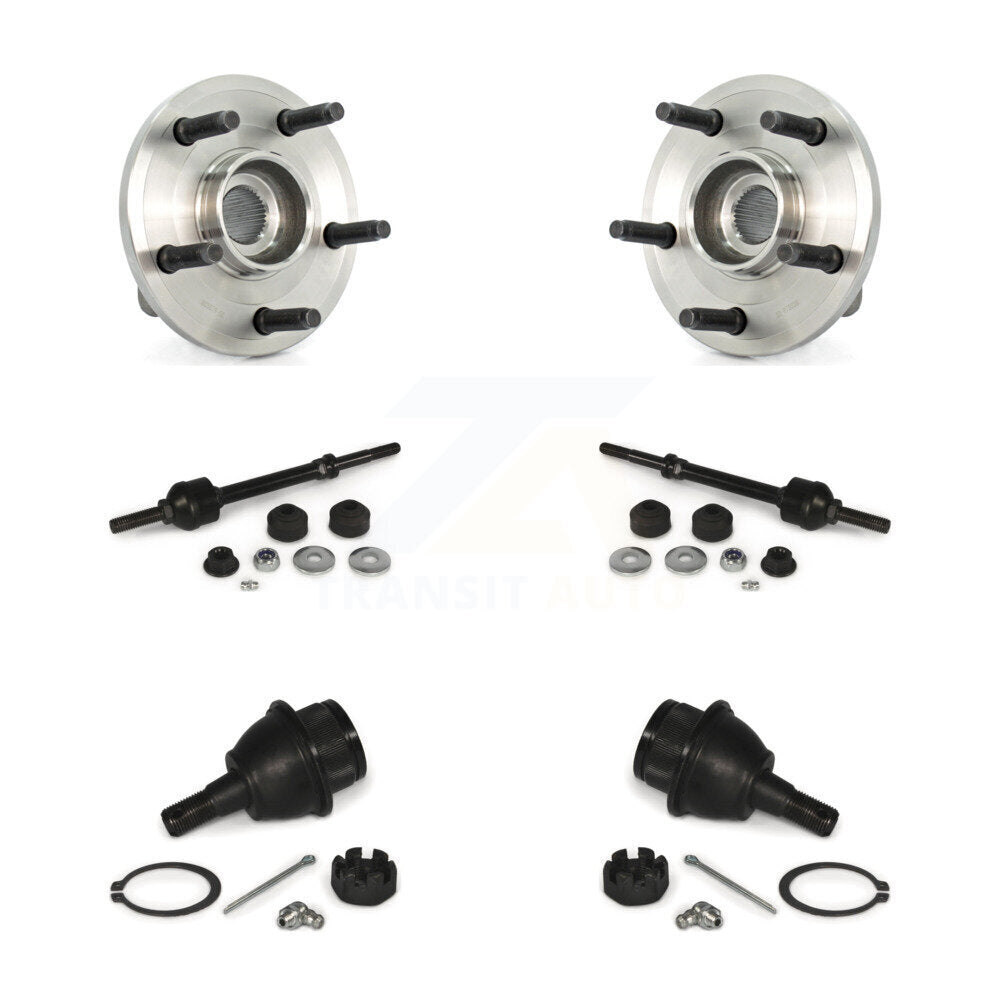 Hub Bearing Lower Ball Joint & Link Front Kit For Dodge Dakota Mitsubishi Raider