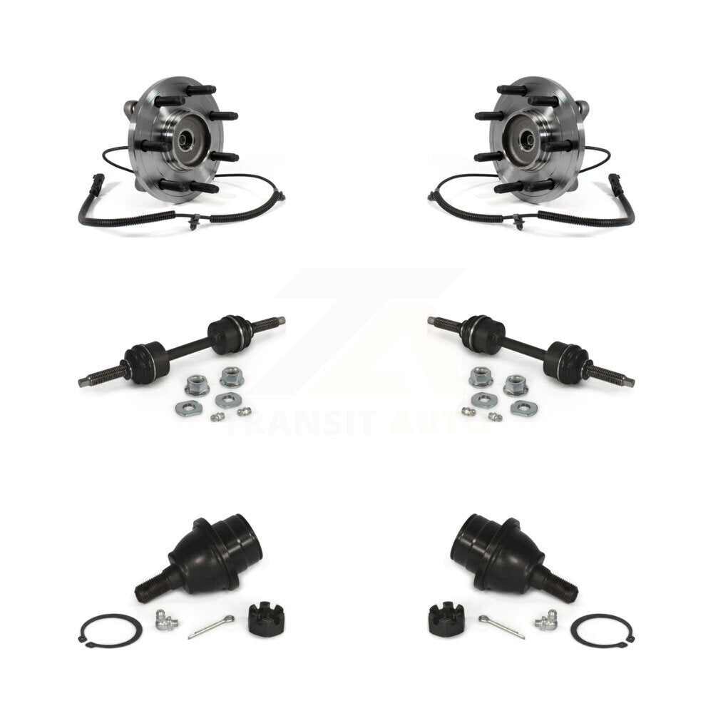 Hub Bearing Lower Ball Joint And Link Front Kit For Ford F-150 With 7 Lug Wheels