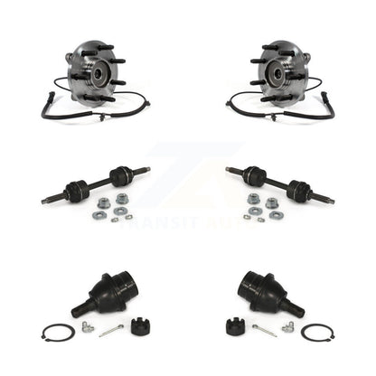 Hub Bearing Lower Ball Joint And Link Front Kit For Ford F-150 With 7 Lug Wheels