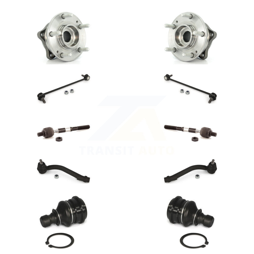 Bearing Lower Ball Joint Outer Inner Tie Rod & Link Front Kit (10Pc) For Hyundai