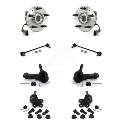 Hub Bearing Lower Ball Joint Outer Tie Rod & Link Front Kit (8Pc) For Chevrolet