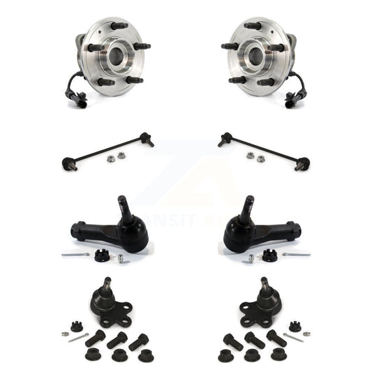 Hub Bearing Lower Ball Joint Outer Tie Rod & Link Front Kit (8Pc) For Chevrolet