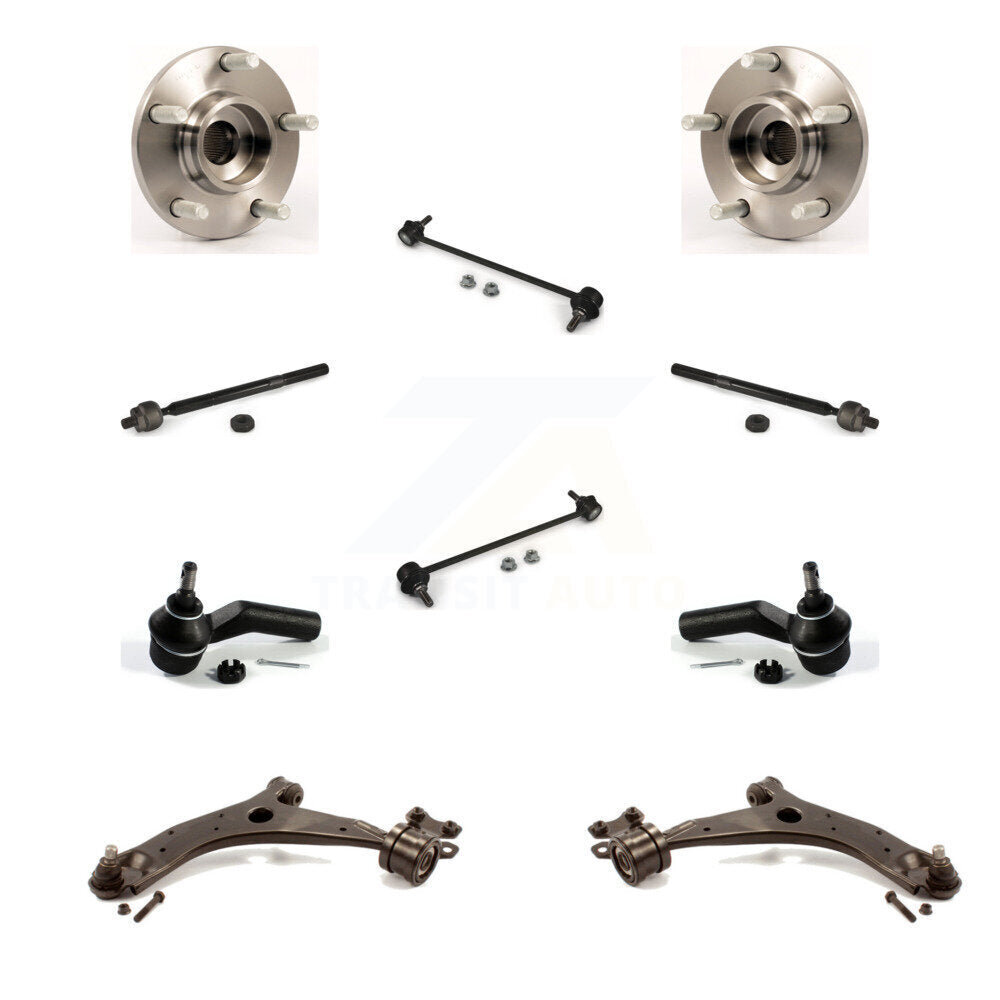 Bearing Lower Control Arm Outer Inner Tie Rod Link Front Kit (10Pc) For Mazda 3