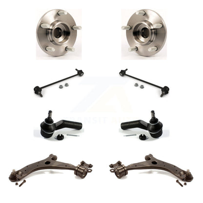 Bearing Lower Control Arm with BJ Outer Tie Rod Link Front Kit (8Pc) For Mazda 3