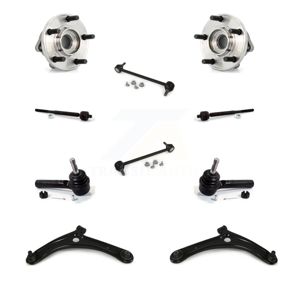 Bearing Lower Arm Outer Inner Tie Rod Link Front Kit (10Pc) For 09 Dodge Caliber