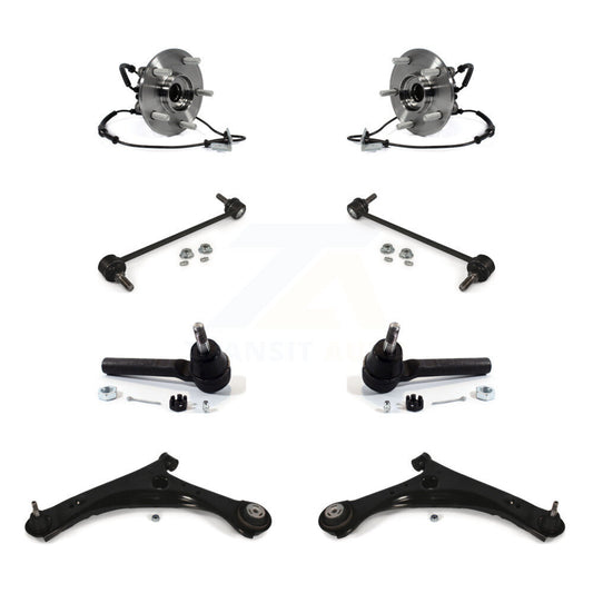Bearing Lower Arm Outer Tie Rod & Link Front Kit (8Pc) For Dodge Grand Caravan