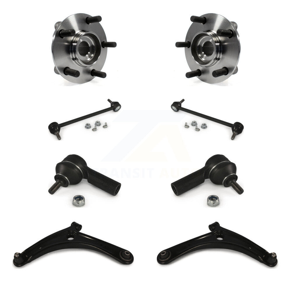 Hub Bearing Lower Control Arm Outer Tie Rod Link Front Kit For Mitsubishi Lancer