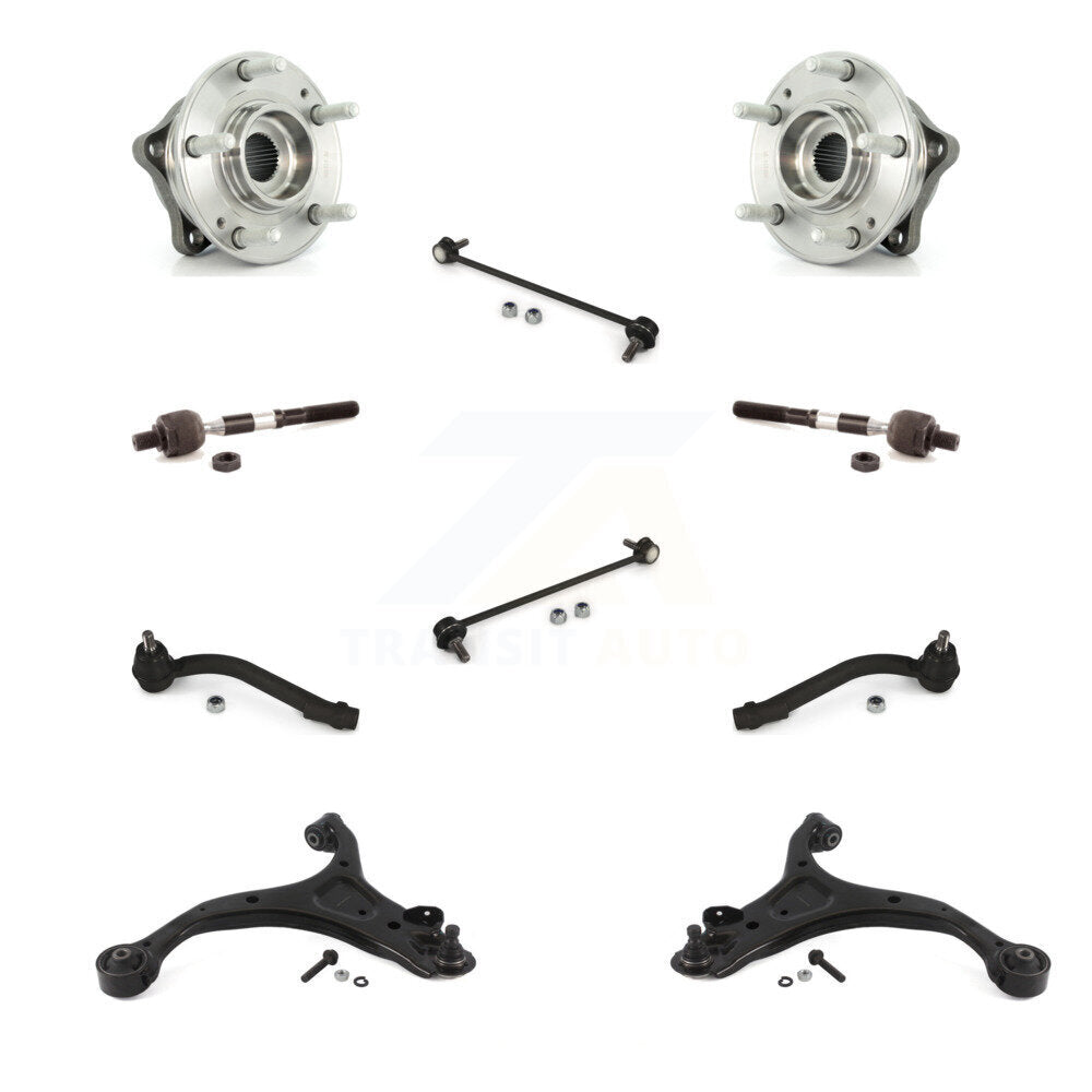 Bearing Lower Control Arm Outer Inner Tie Rod Link Front Kit (10Pc) For Hyundai