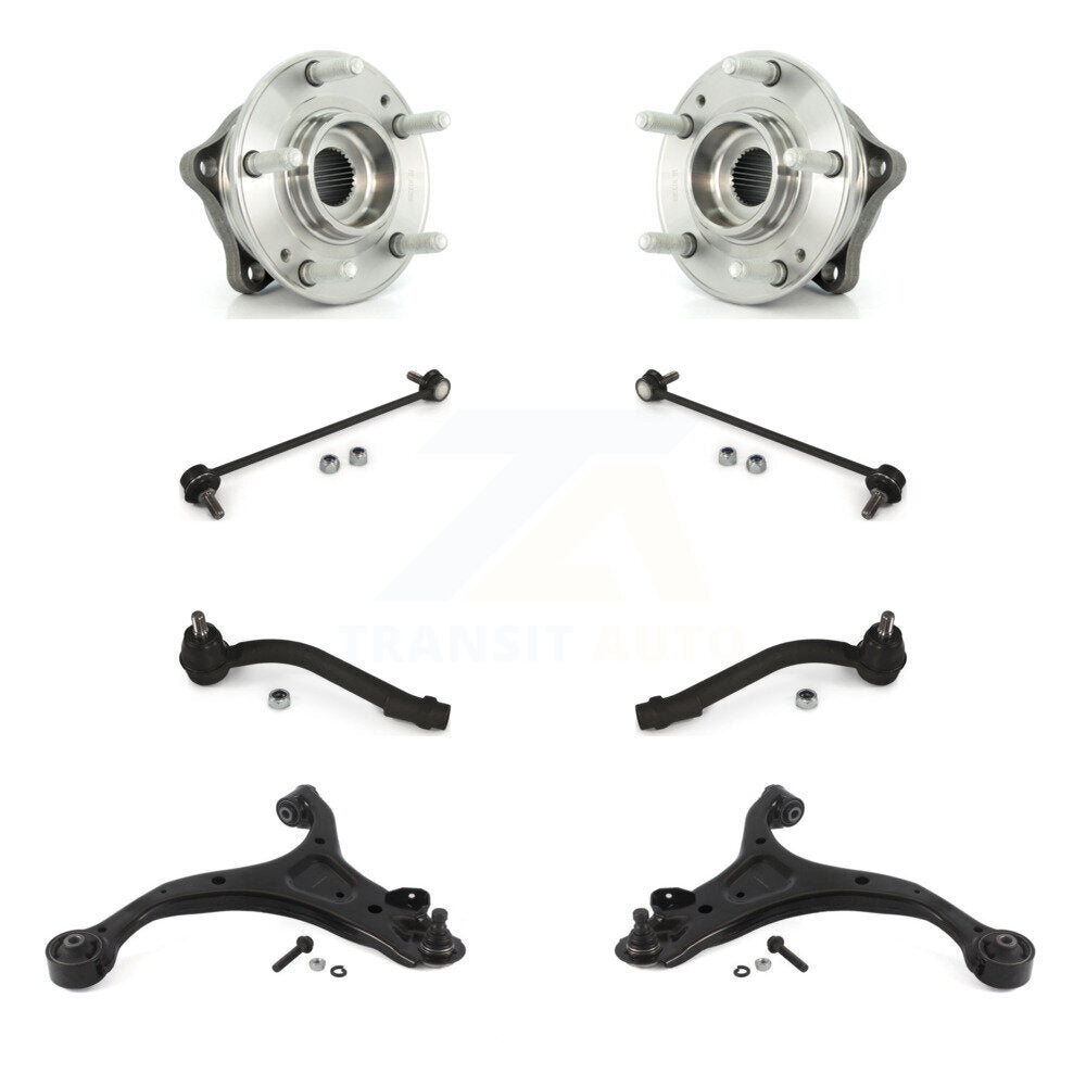 Bearing Lower Control Arm Outer Tie Rod & Link Front Kit (8Pc) For Hyundai Santa