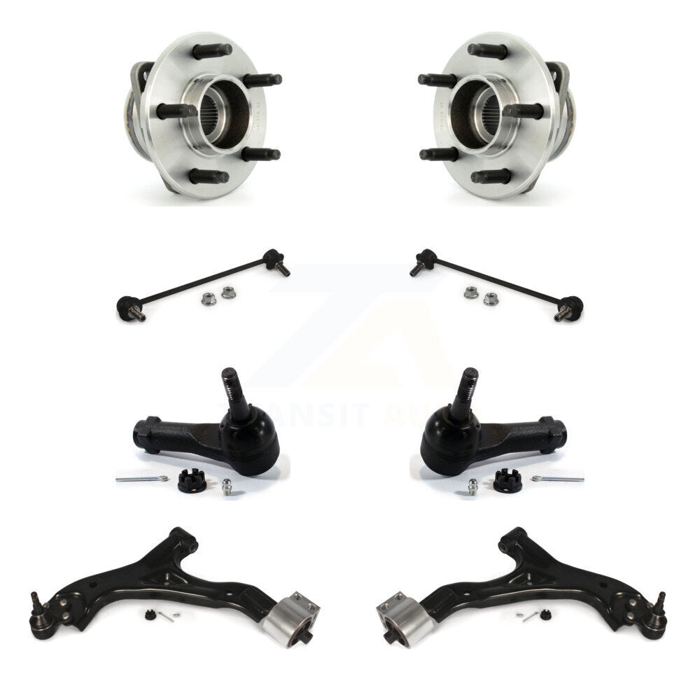 Hub Bearing Lower Control Arm Outer Tie Rod Link Front Kit (8Pc) For Saturn Vue