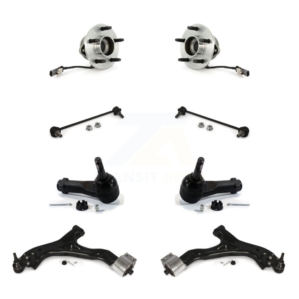 Hub Bearing Lower Control Arm Outer Tie Rod Link Front Kit (8Pc) For Saturn Vue