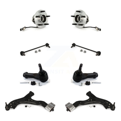 Hub Bearing Lower Control Arm Outer Tie Rod Link Front Kit (8Pc) For Saturn Vue