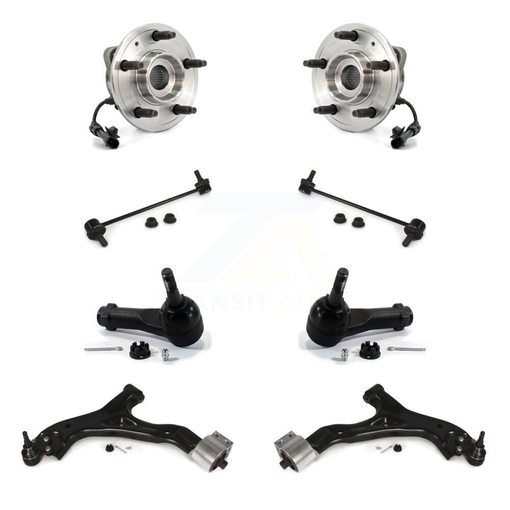 Hub Bearing Lower Control Arm Outer Tie Rod Link Front Kit For Chevrolet Equinox