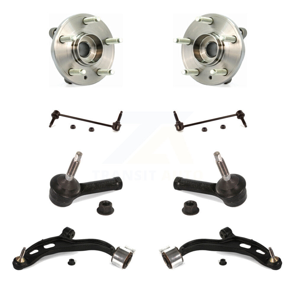 Bearing Lower Control Arm Outer Tie Rod & Link Front Kit (8Pc) For Ford Flex MKT