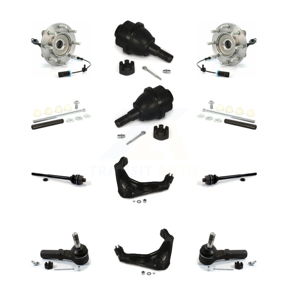 Upper Arm Lower Ball Joint Outer Inner Tie Rod Link Front Kit (12Pc) For GMC HD