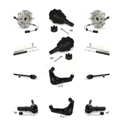 Upper Arm Lower Ball Joint Outer Inner Tie Rod Link Front Kit (12Pc) For GMC HD