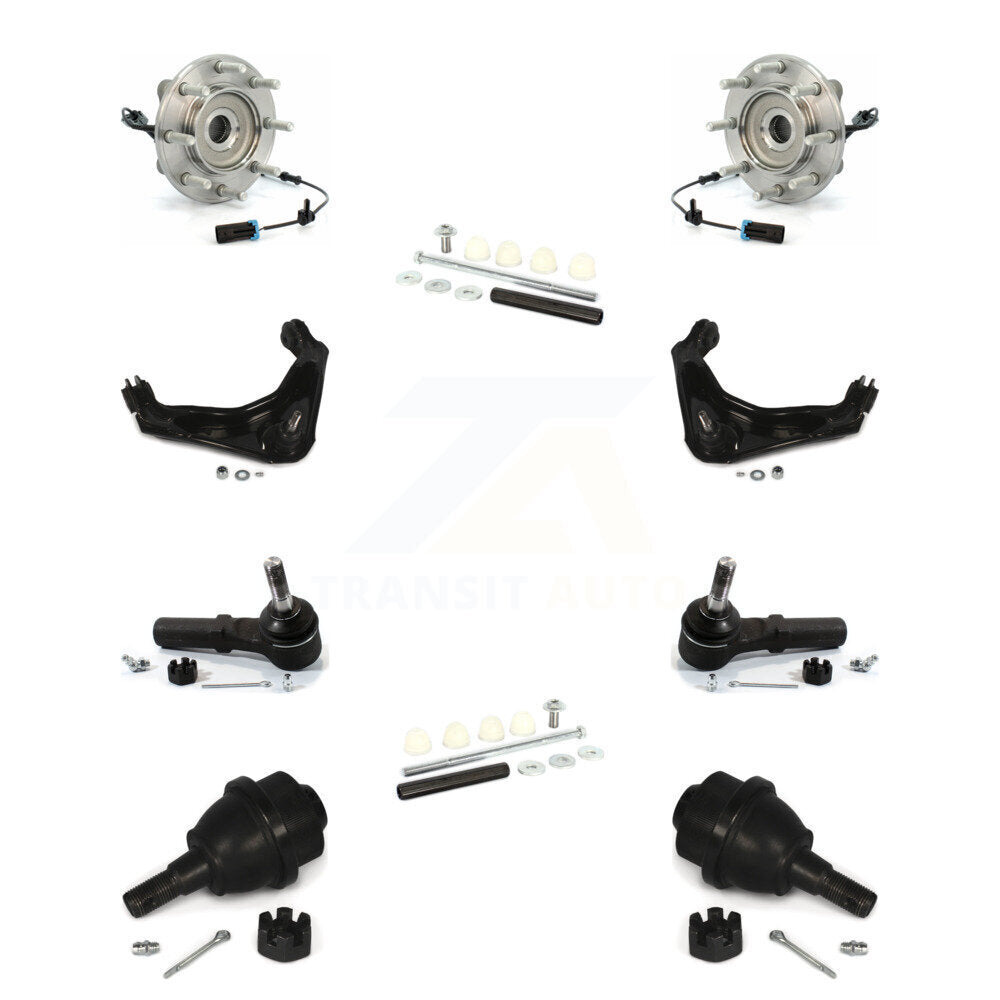 Bearing Upper Arm Lower Ball Joint Outer Tie Rod & Link Front Kit (10Pc) For GMC
