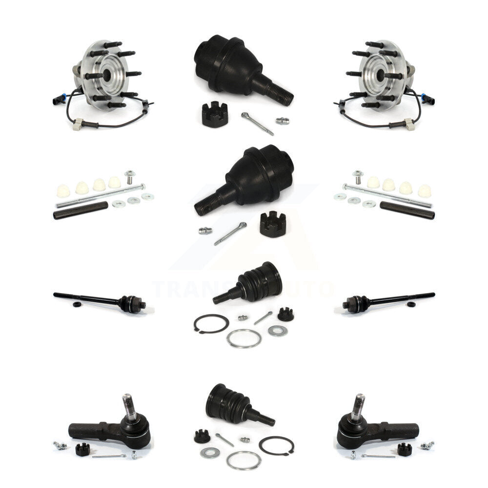 Bearing Upper Lower Ball Joint Outer Inner Tie Rod Link Front Kit (12Pc) For GMC