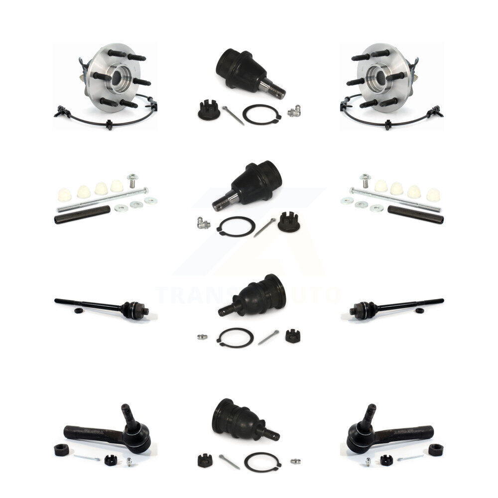 Bearing Upper Lower Ball Joint Outer Inner Tie Rod Link Front Kit (12Pc) For GMC