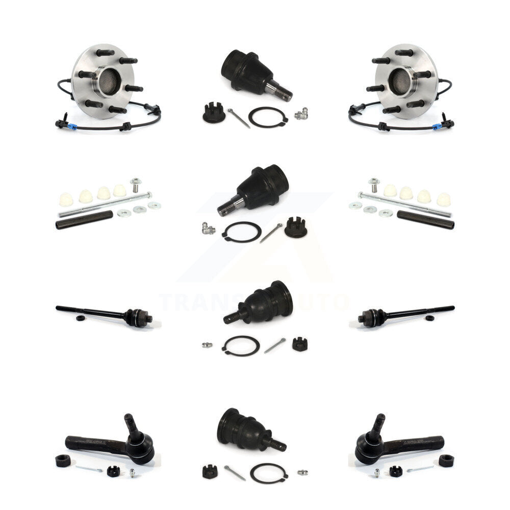 Bearing Upper Lower Ball Joint Outer Inner Tie Rod Link Front Kit (12Pc) For GMC