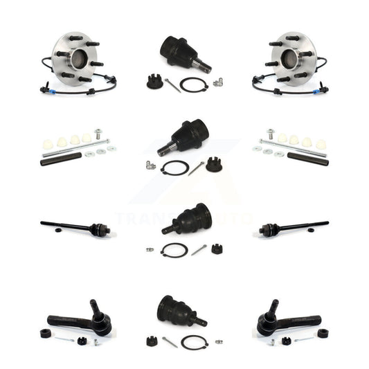 Bearing Upper Lower Ball Joint Outer Inner Tie Rod Link Front Kit (12Pc) For GMC