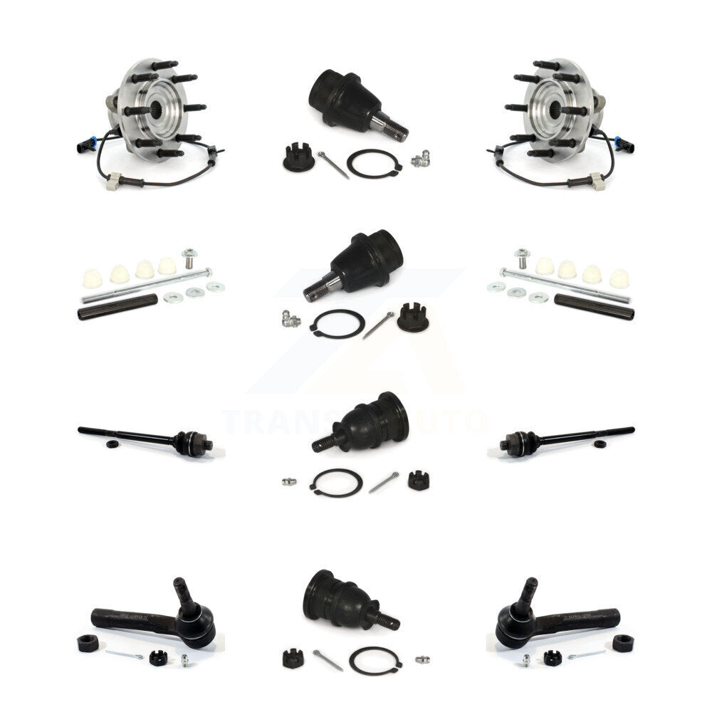 Bearing Upper Lower Ball Joint Outer Inner Tie Rod Link Front Kit (12Pc) For GMC