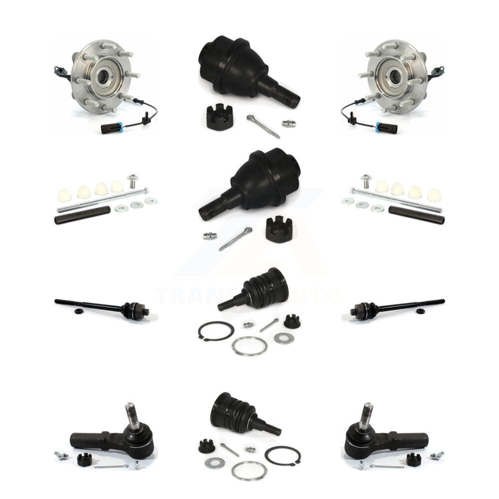 Bearing Upper Lower Ball Joint Outer Inner Tie Rod Link Front Kit (12Pc) For GMC