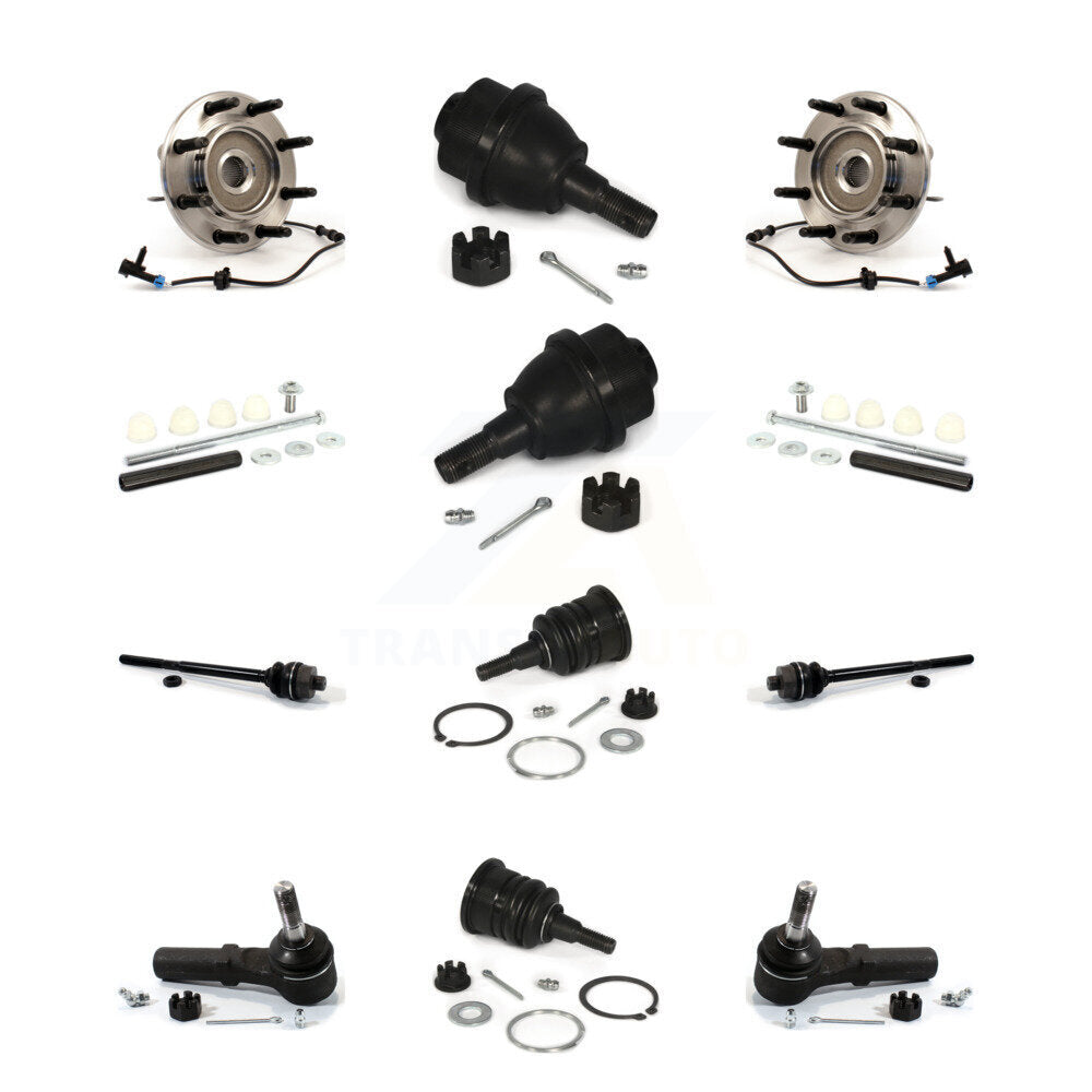 Bearing Upper Lower Ball Joint Outer Inner Tie Rod Link Front Kit (12Pc) For GMC
