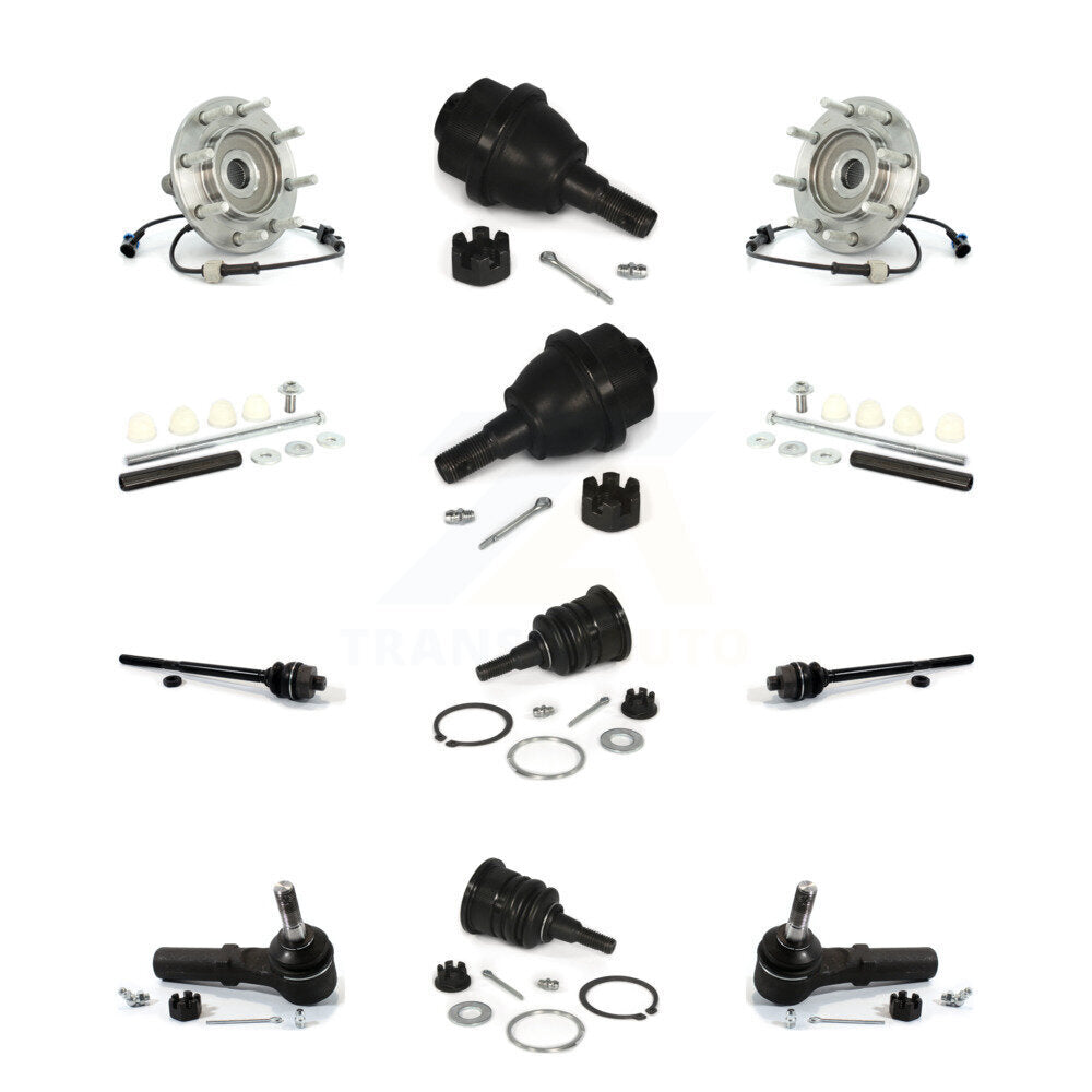 Bearing Upper Lower Ball Joint Outer Inner Tie Rod Link Front Kit (12Pc) For GMC