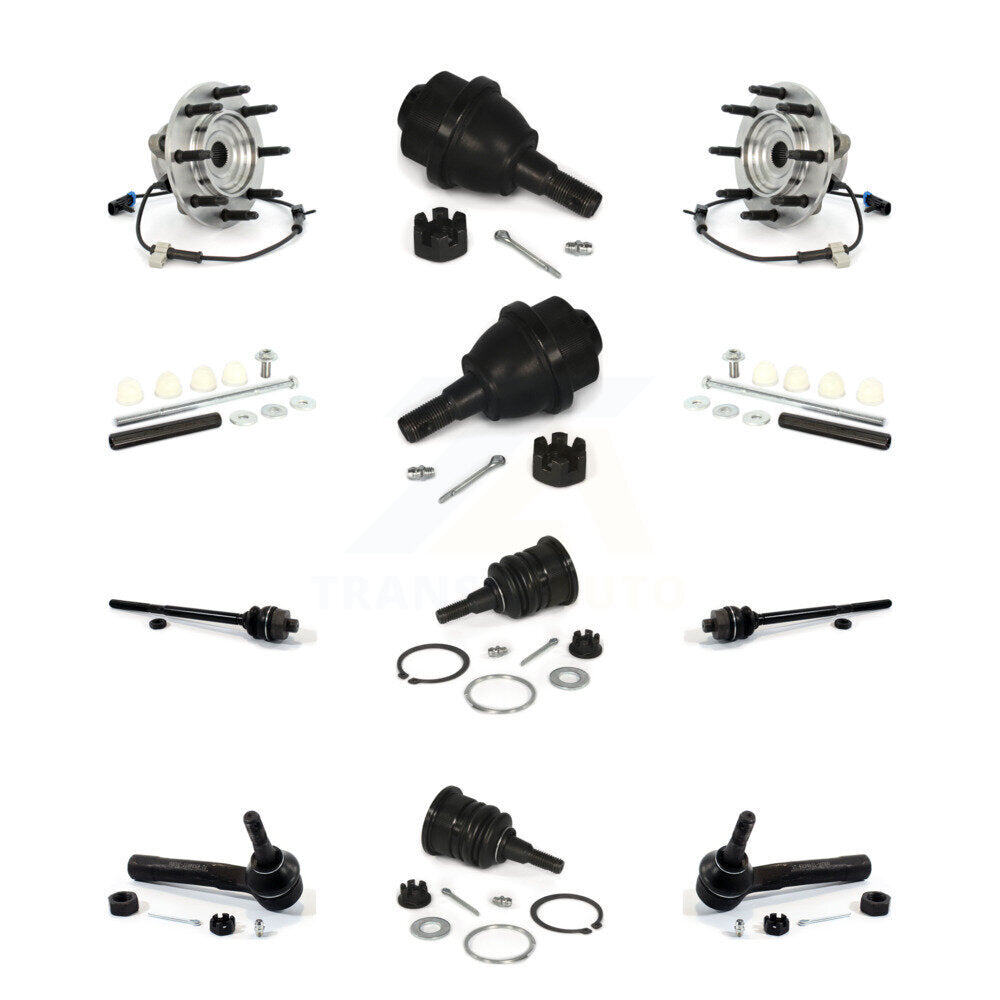 Bearing Upper Lower Ball Joint Outer Inner Tie Rod Link Front Kit (12Pc) For GMC
