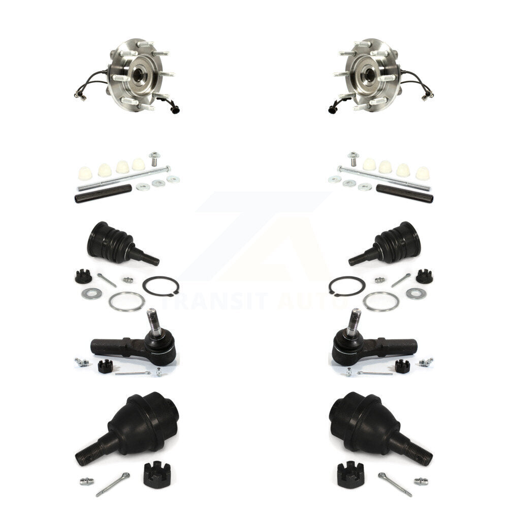 Bearing Upper Lower Ball Joint Outer Tie Rod Link Front Kit (10Pc) For GMC 2500