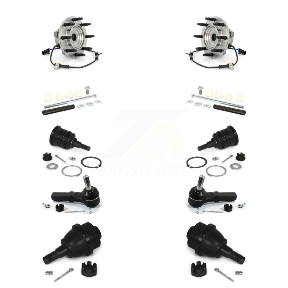 Bearing Upper Lower Ball Joint Outer Tie Rod Link Front Kit (10Pc) For GMC 2500